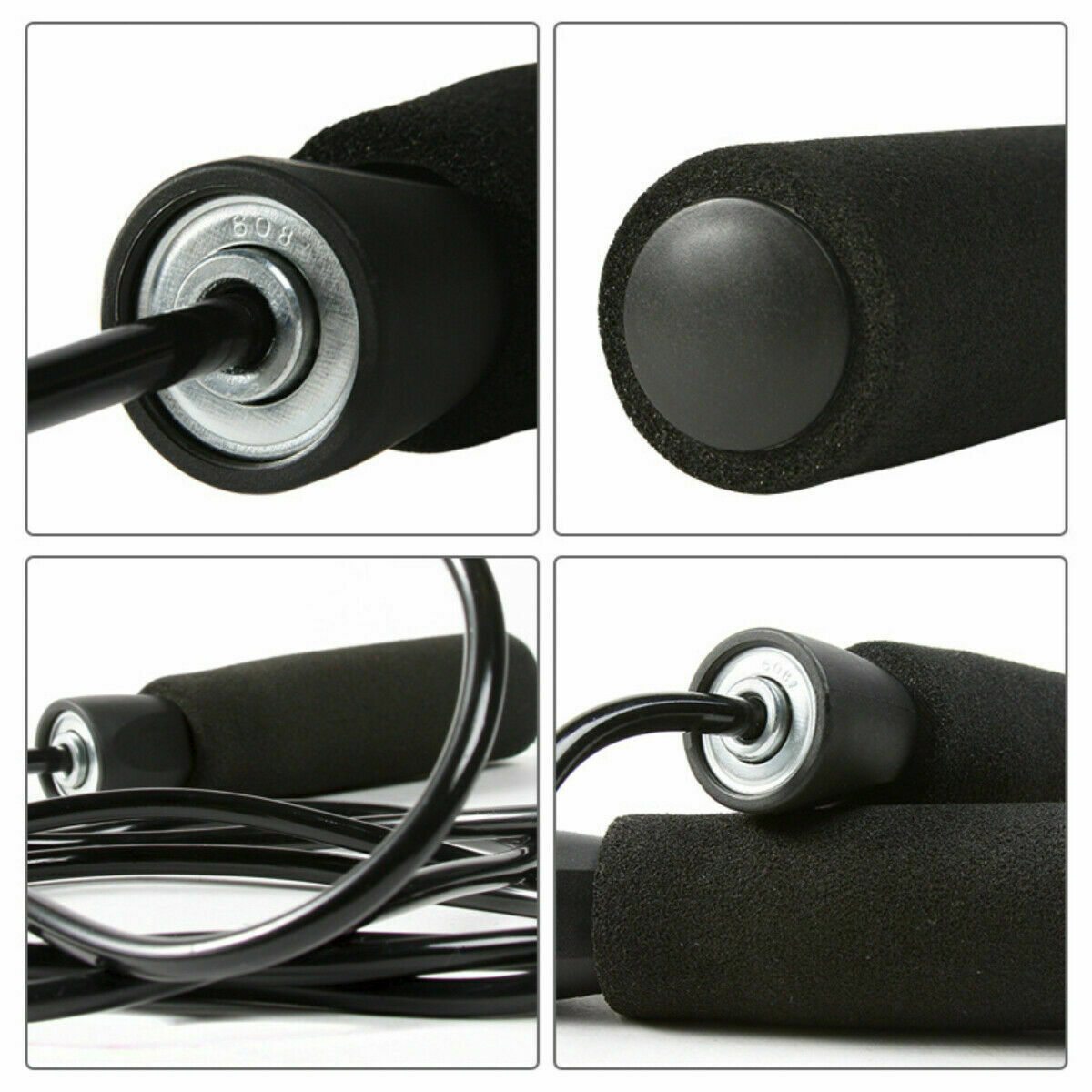 Gym Aerobic Exercise Skipping Rope Adjustable Bearing Speed Fitness Bearing Rope Tangle-Free Jumping Rope Speed Equipments Skipping Adjustable Skipping Rope