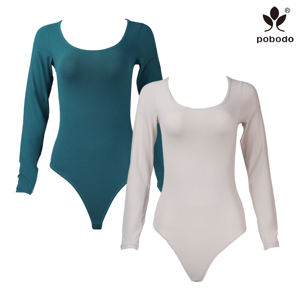 Round Neck Long Sleeved Brushed Warm Jumpsuit